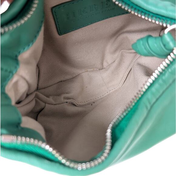 HEREU Green Espiga Mini Braided Leather Top-Handle Crossbody Bag - Picture 6 of 6